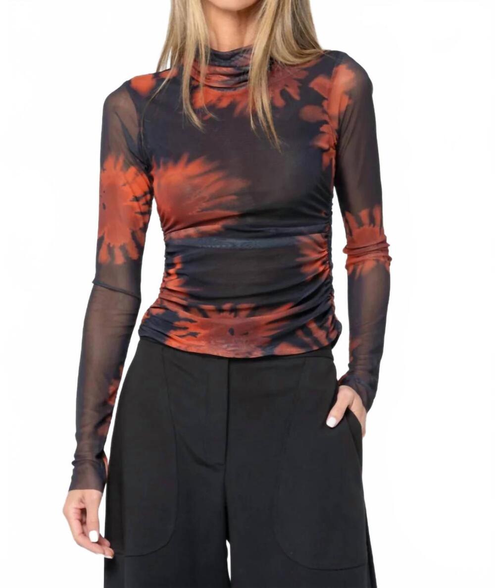 NEW JBQ tyla long sleeve top in crimson blossom